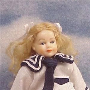 Dollhouse Sailor Girl Doll Dressed HOXC032 Heidi Ott White w Blu 1 12
