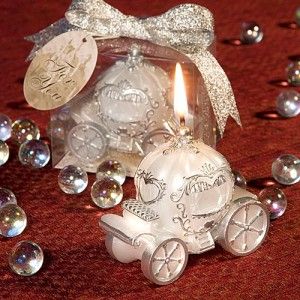 Cinderella Fairytale Coach Carriage Candle Wedding Shower Favor Sample