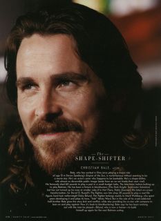Christian Bale Vanity Fair Magazine Feature Clipping