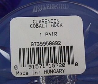 Waterford Clarendon Cobalt Wine Hock Glasses   2