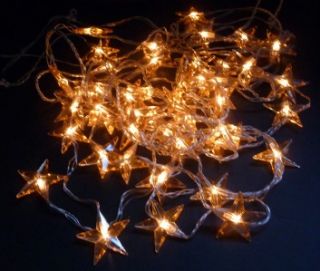 IKEA Gold Stars Curtain Lights Glasna Christmas Fairy 48 Discontinued