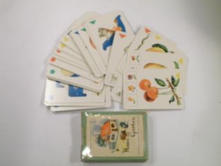 Vtg German Child Education Home Playing Set Card Box