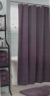 Cindy Crawford Amethyst Purple Diamond Pattern Luxury Fabric Shower
