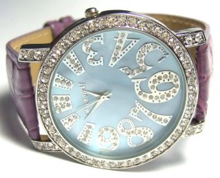 Purple Luxury Fashion Ladies Bling Wrist Watches FN8