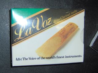 La Voz Bass Clarinet Reeds Box of 10 MH Medium Hard SEALED Lavoz Reed