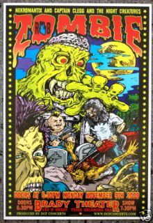 Rob Zombie Nekromantix Capt Clegg Concert Poster Thom
