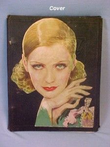 Vintage 1920`s `30s Movie Star Scrapbook ~ 35 Double Pages of Old Star