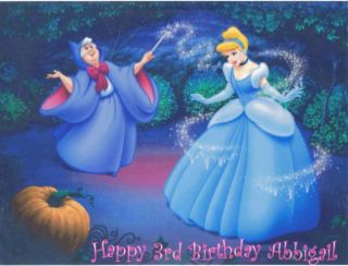 Edible Cake Image Princess Cinderella Party Topper