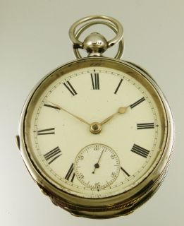 English Silver Waltham Pocket Watch Circa 1892