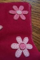 girls circo pink suede flower zip boots