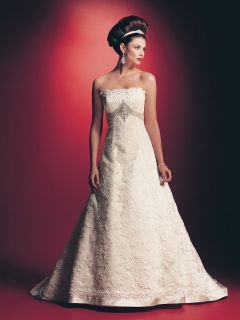 James Clifford Wedding Dress Bridal Gown Sz 10 Ivory Lace 1100