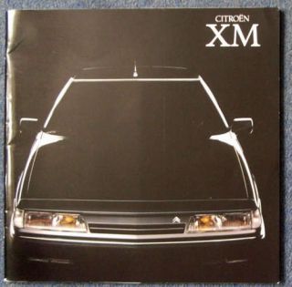 Citroen XM Car Sales Colours Brochure Price List 1990