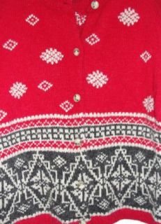 Eddie Bauer Snowflake Nordic Ugly Christmas Sweater XXL 2XL Wool