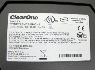 ClearOne Max EX Conference Telephones 860 158 500 Powered on Untested