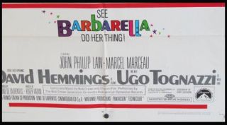 Barbarella Original Vintage 1968 Jane Fonda Sexy Science Fiction Movie