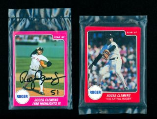 1987 roger clemens star company sets autographed with original mailer
