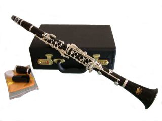 brand new professional quality bb clarinet ebony wood with silver