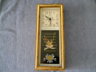 Elgin Clock Co Wedding Vow Wall Battery Clock Shower Gift Wood