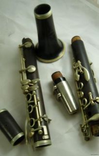 Vintage Noblet Paris Clarinet Antique Music Instrument in Case