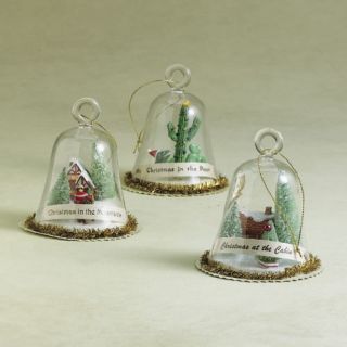 other items christmas at the cabin glass dome bell ornament