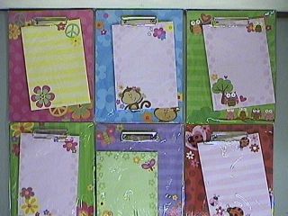 Lot of 5 fun Clipboards w notepad Great gift for girls Stephen Joseph