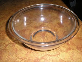 Clear Glass Mixing Bowl Vintage Bottom Rim Spout Mixer