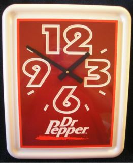 Dr Pepper Wall Clock Battery Operated Working Advertising Soda Pop Dr