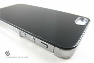 Black Aluminum Clear Side Rear Hard Case Cover Apple iPhone 5 6th Gen
