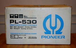  Pioneer PL 530 w/original box, 2 heads, 2 cartridges, clean dust cover