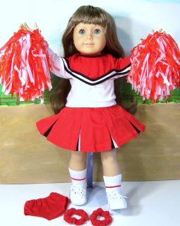 Doll Clothes fits American Girl~10PC CHEERLEADER OUTFIT NEW 