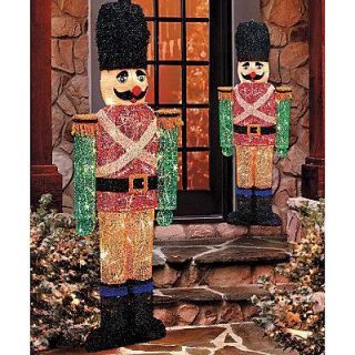   OUTDOOR SET OF 2 CHRISTMAS SOLDIERS Yard Art Display Holiday Decor