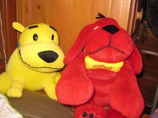 Scholastic Clifford the Big Red Dog T Bone and Kohls Cleo Poodle VGUC
