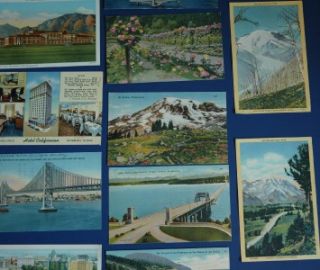 Lot of 17 Vintage Postcards US Northwest Most Linen