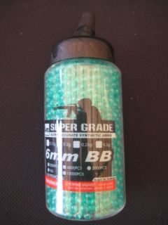 BB Gun Airsoft Clear Green 2000 Pellets Bottle 6mm Brand New Hits Well