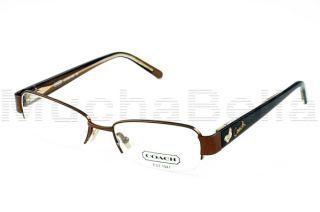  coach eyeglass frames tan with crystal butterfly temples brand coach