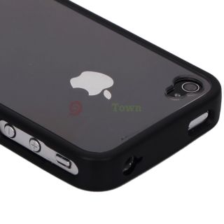 New Hard Side Bumper with Clear Back Cover Case for Apple iPhone 4 4G