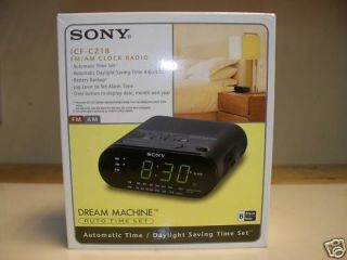 Sony ICF C218 FM Am Clock Radio Dream Machine