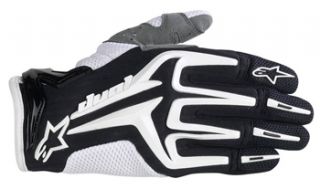 alpinestars dual glove features vented mesh upper one piece clarino