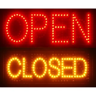 16 x6 5 Open Closed LED Lighted Sign Window Display Neon Cafe