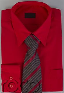 Cheap Boys Red Formal Wedding Prom Page Boy Shirt and Tie Set 2 15