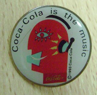 1993 Coca Cola Is The Music Advertising Pin Nadel