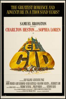 El Cid 1961 Original U.S. One Sheet Movie Poster