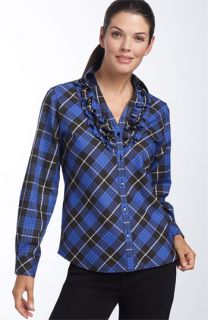 Foxcroft Shaped Plaid Shirt