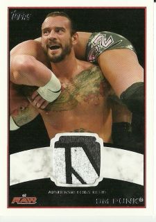 2012 Topps WWE cm Punk 3 Color Shirt Swatch Relic Card Very Cool RARE