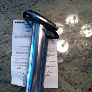 Perko Stainless Steel Fishing Rod Holder New W/ Instructions