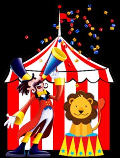 Circus Carnival Birthday Party Ticket Invitations Clown Lion