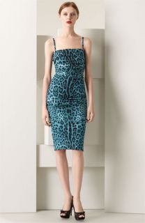 Dolce&Gabbana Leopard Print Stretch Charmeuse Dress