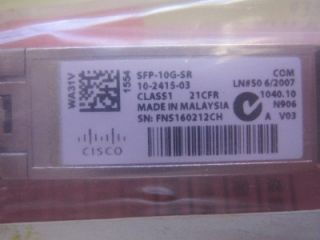  Sealed* Genuine CISCO SFP 10G SR 10 2415 03 Transceiver Module Ask Qty