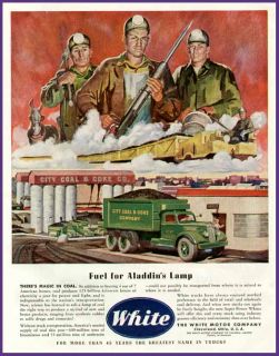 City Coal Coke Co Truck in 1945 White Motor Trucks Ad