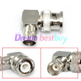 BNC Male to Female Angle 90 Degree Coaxial Adapter